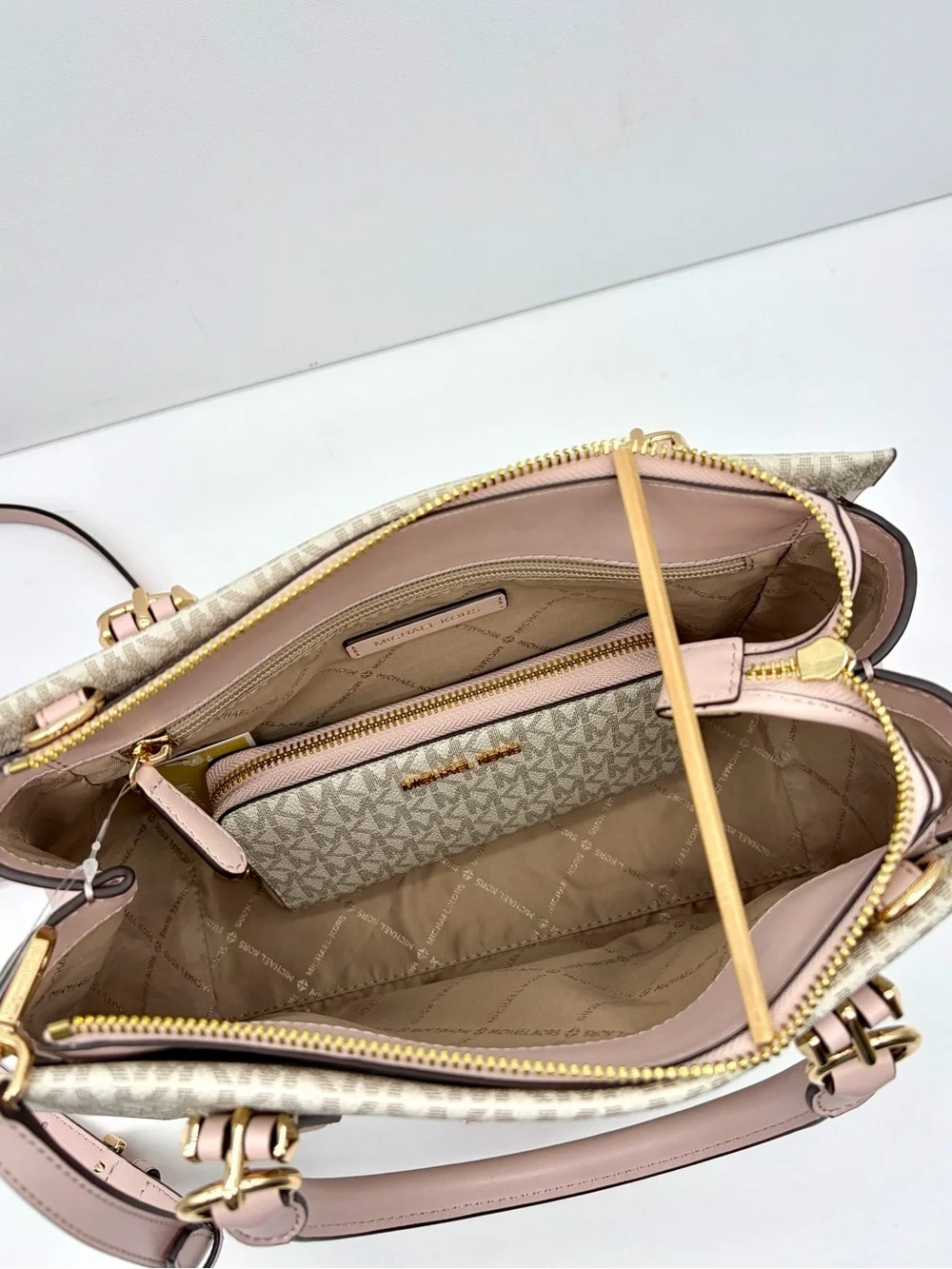 Michael Kors Marilyn Medium Satchel Crossbody Bag And Wallet Set